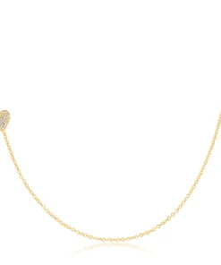 ASYMMETRICAL CHARM NECKLACE - Pavé Heart