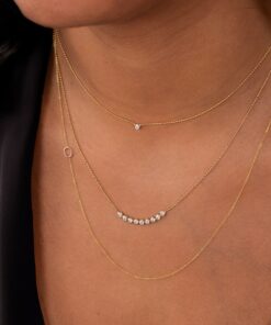 Single Diamond Layering Necklace
