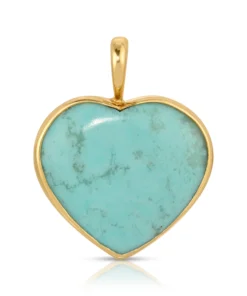 Turquoise Heart Charm