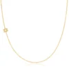 ASYMMETRICAL CHARM NECKLACE - Pavé Star of David