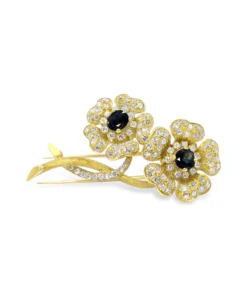 Sapphire and Diamond Pin