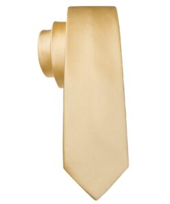 Wheat Gold Solid Silk Neck Tie